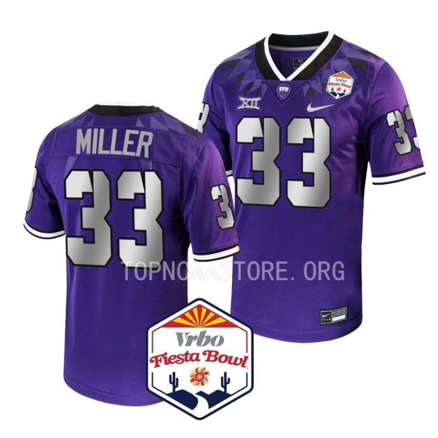 tcu horned frogs kendre miller purple 2022 fiesta bowl college football playoff jersey scaled