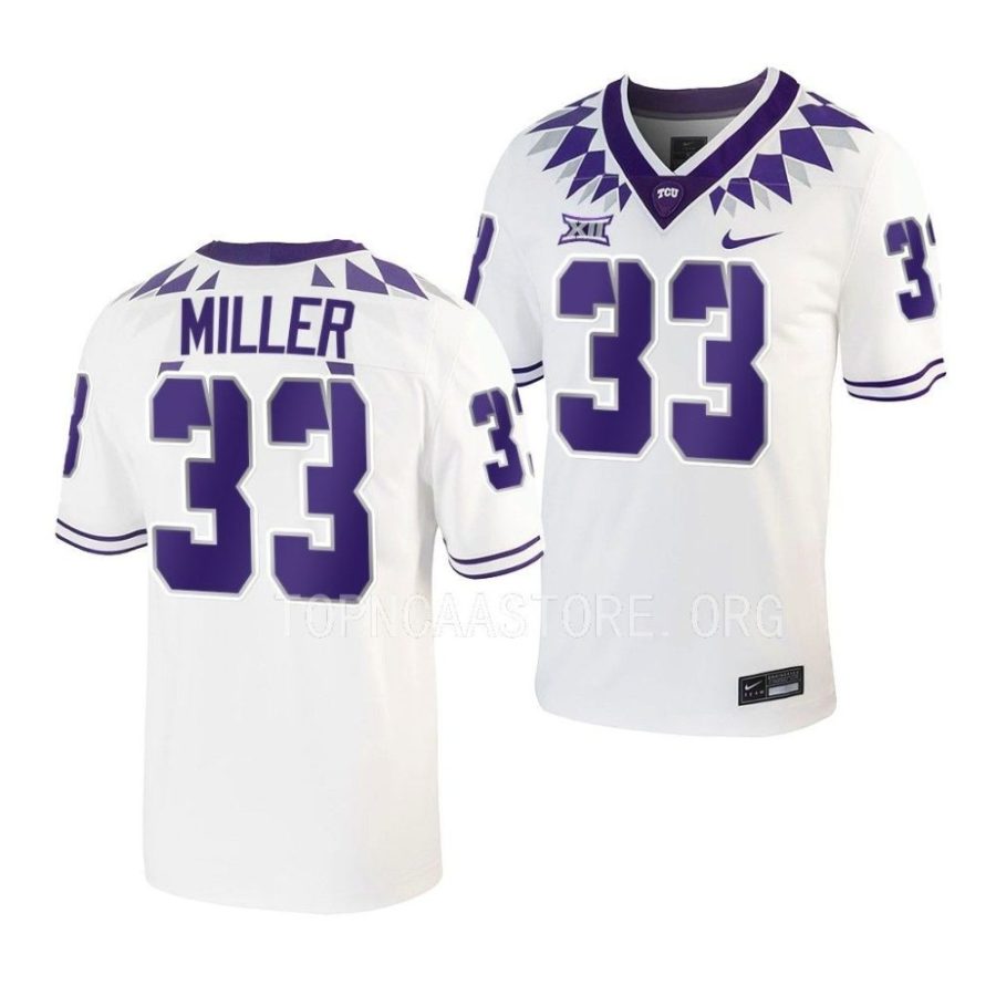 tcu horned frogs kendre miller white untouchable football game jersey scaled