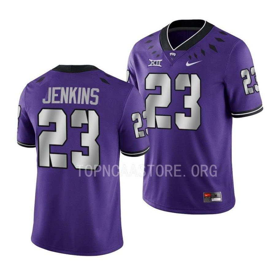 tcu horned frogs keontae jenkins purple untouchable football game jersey scaled