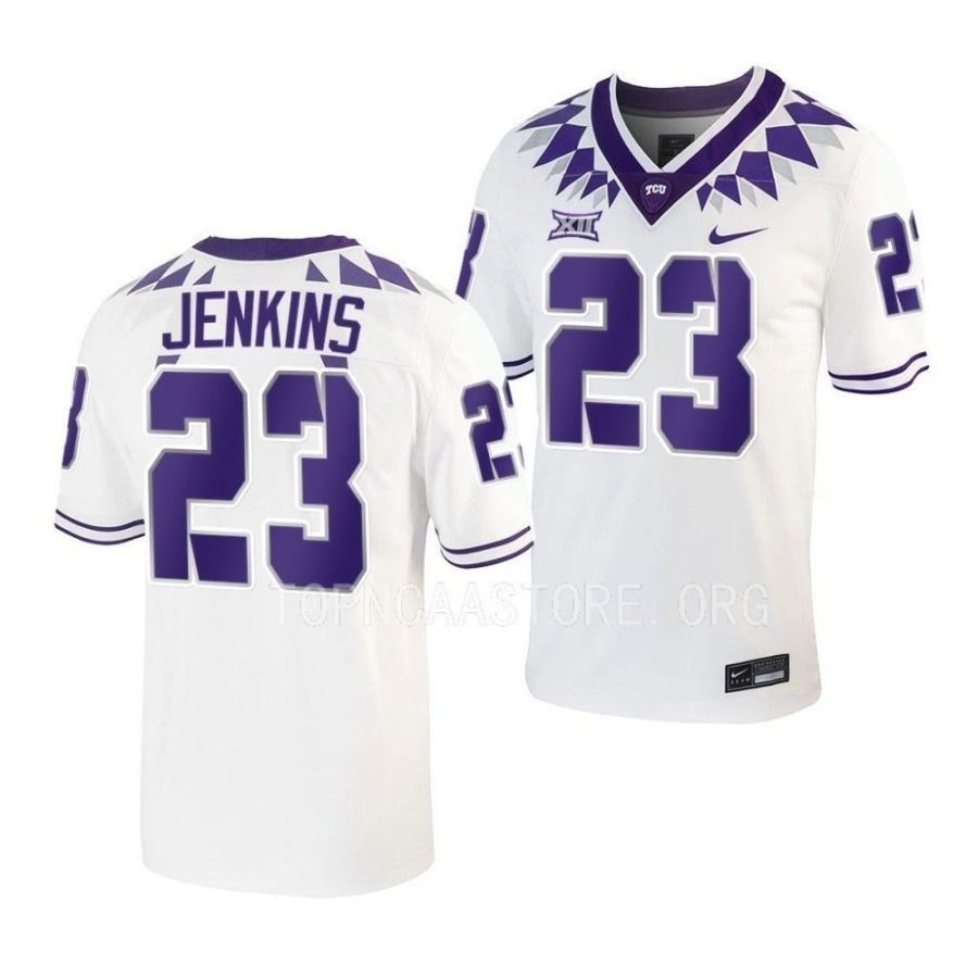 tcu horned frogs keontae jenkins white untouchable football game jersey scaled