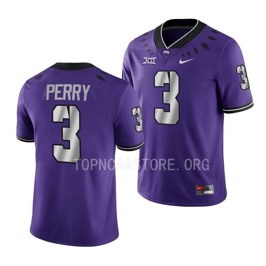 tcu horned frogs mark perry purple untouchable football game jersey scaled