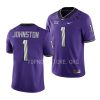 tcu horned frogs quentin johnston purple untouchable football game jersey scaled