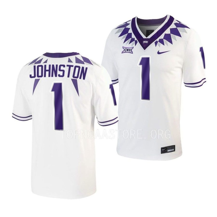 tcu horned frogs quentin johnston white untouchable football game jersey scaled