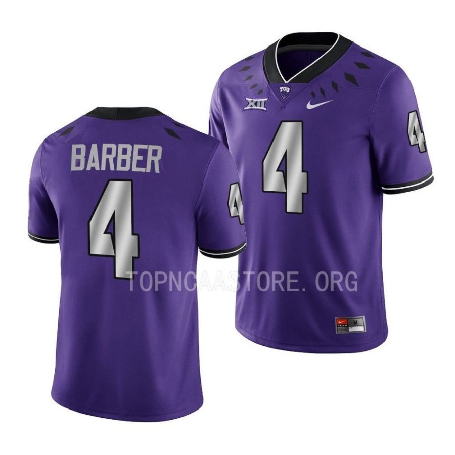tcu horned frogs taye barber purple untouchable football game jersey scaled