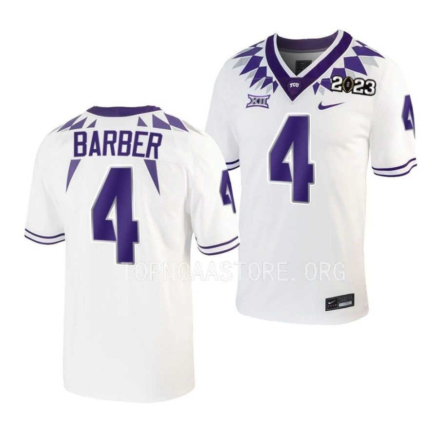 tcu horned frogs taye barber white 2023 national championship college football playoff jersey scaled