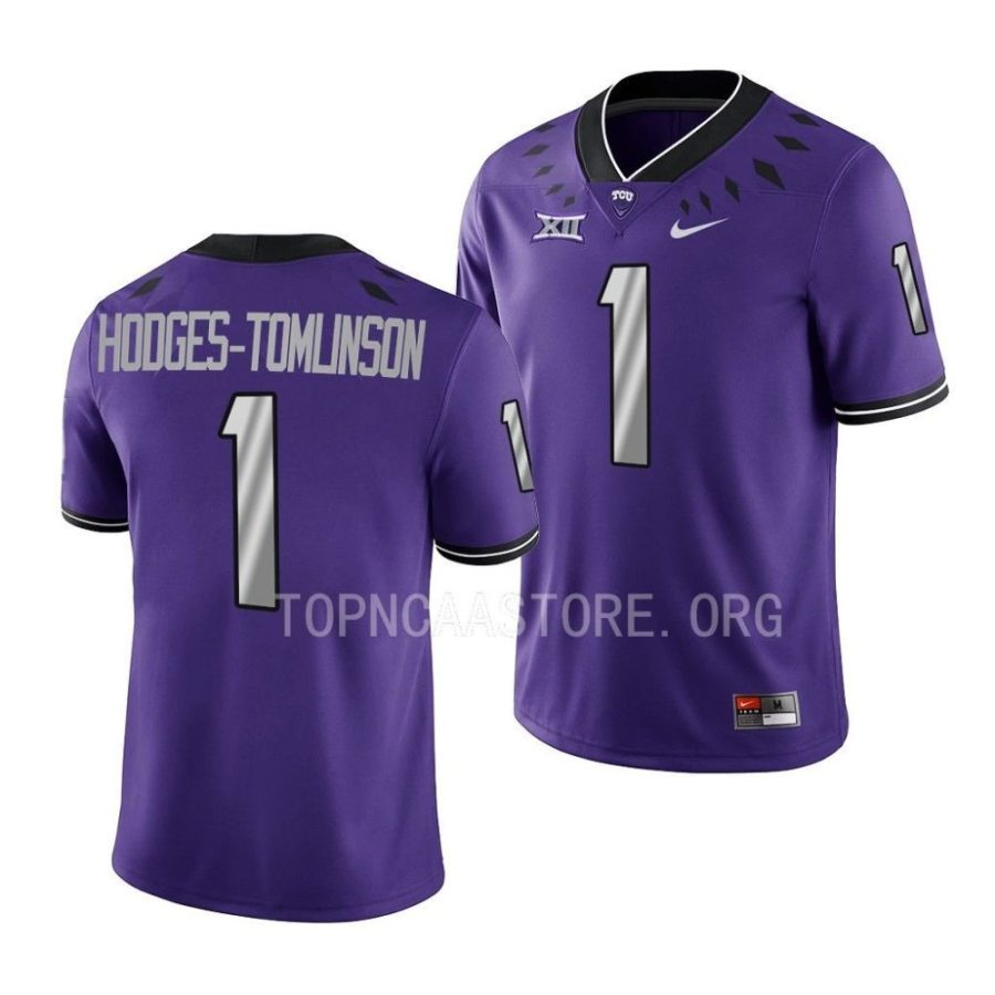 tcu horned frogs tre'vius hodges tomlinson purple untouchable football game jersey scaled