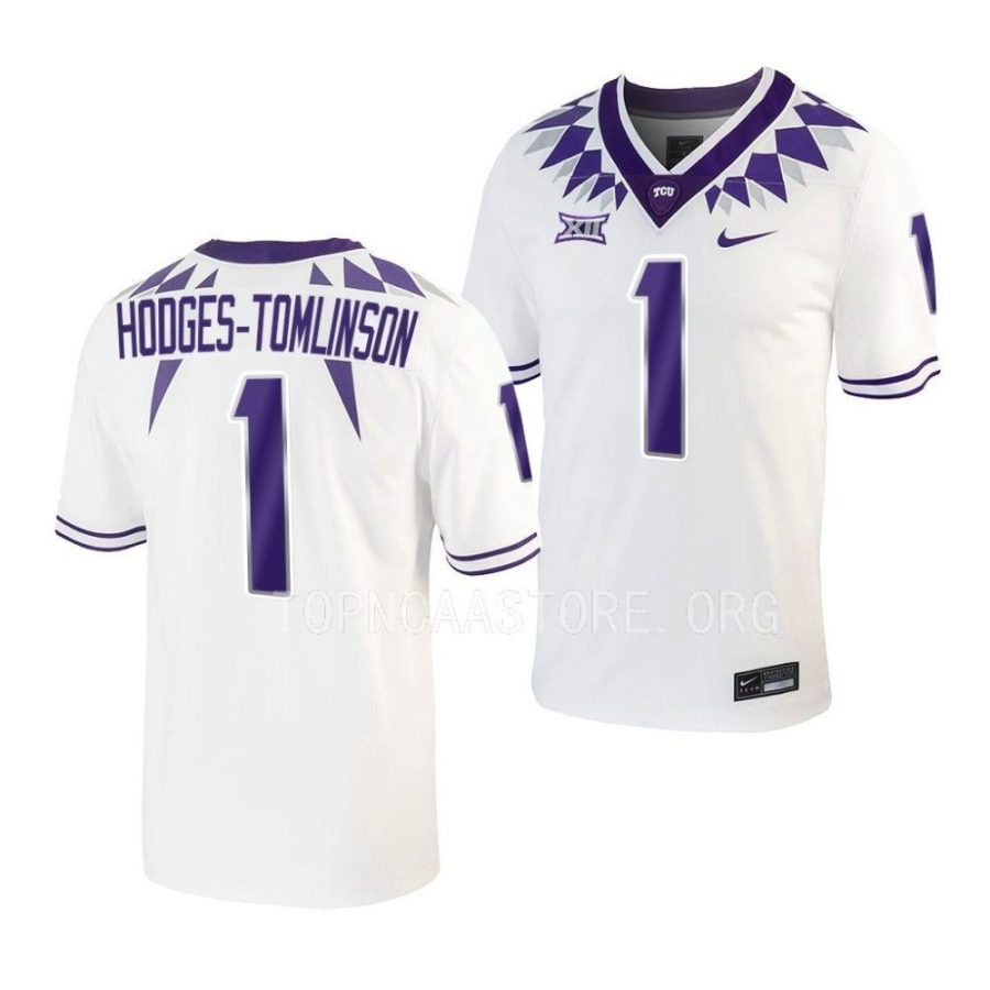 tcu horned frogs tre'vius hodges tomlinson white untouchable football game jersey scaled