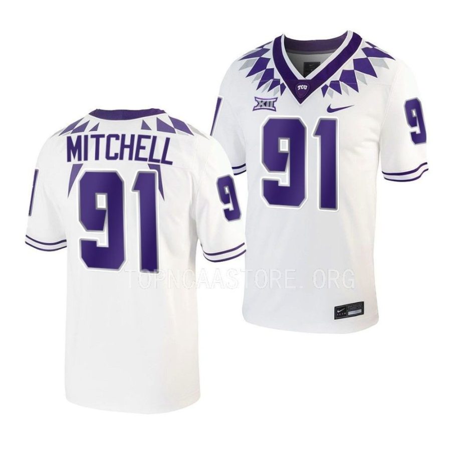 tcu horned frogs tymon mitchell white untouchable football game jersey scaled