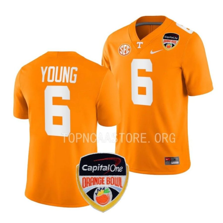 tennessee volunteers byron young orange 2022 orange bowl college football jersey scaled