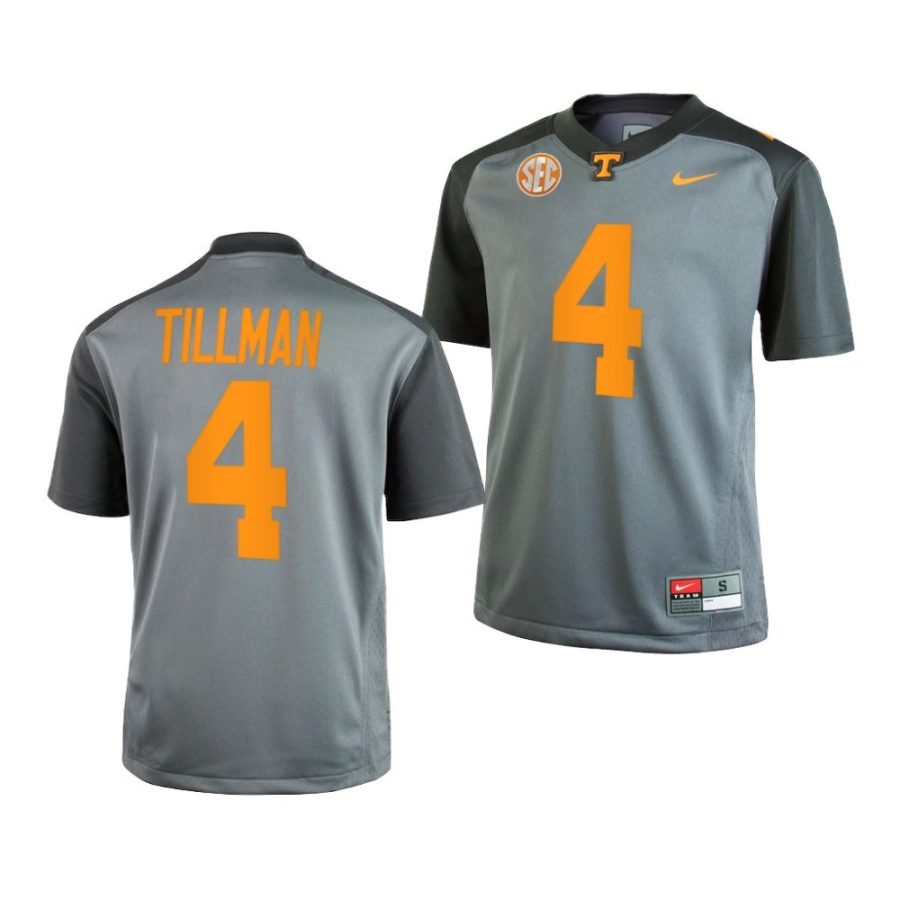 tennessee volunteers cedric tillman youth gray college football 2022 jersey scaled