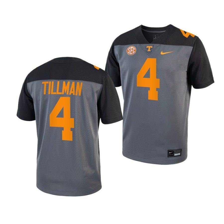 tennessee volunteers cedric tillman youth grey smokey grey series 2022 jersey scaled