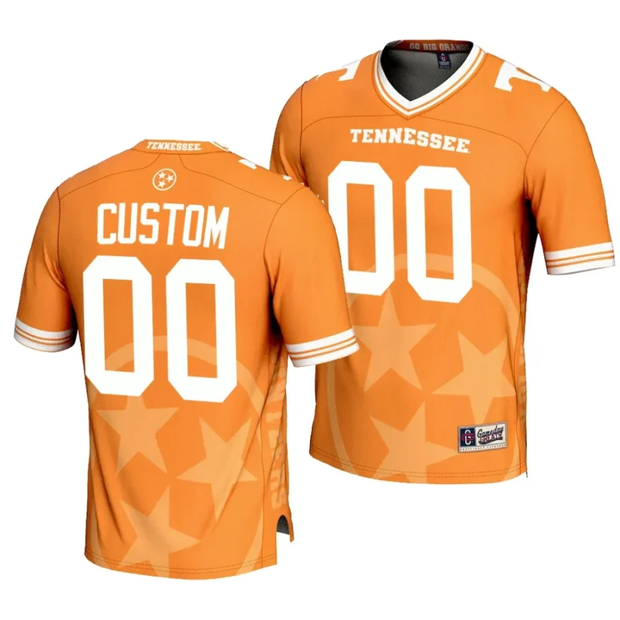 tennessee volunteers custom orange icon print football fashion jersey scaled