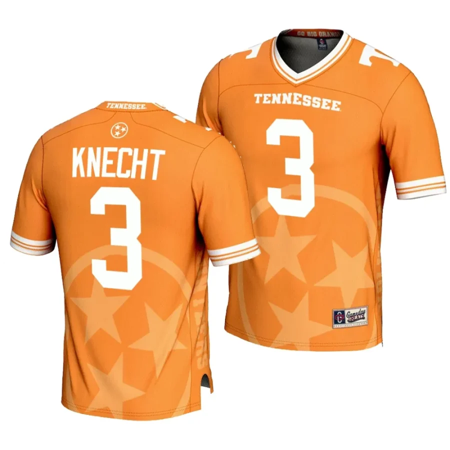 tennessee volunteers dalton knecht orange icon print football fashion jersey scaled