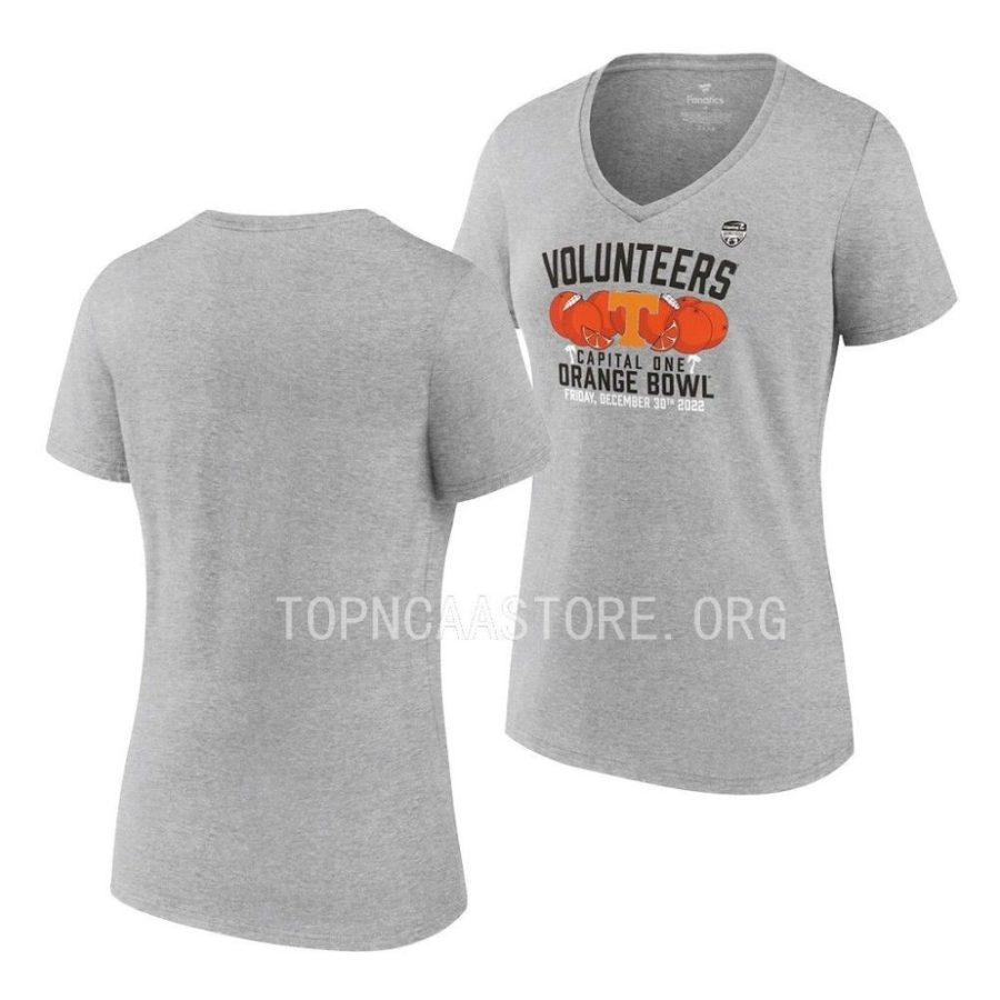 tennessee volunteers gray 2022 orange bowl v neckgameday stadium women t shirt scaled