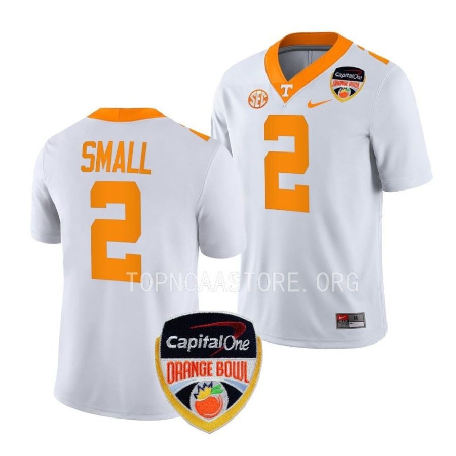 tennessee volunteers jabari small white 2022 orange bowl college football jersey scaled