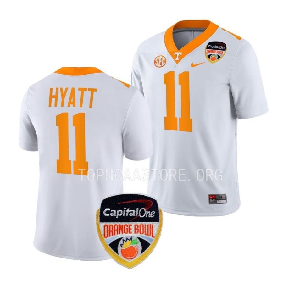 tennessee volunteers jalin hyatt white 2022 orange bowl college football jersey scaled