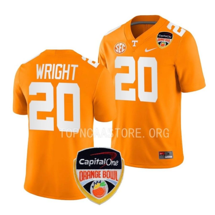 tennessee volunteers jaylen wright orange 2022 orange bowl college football jersey scaled