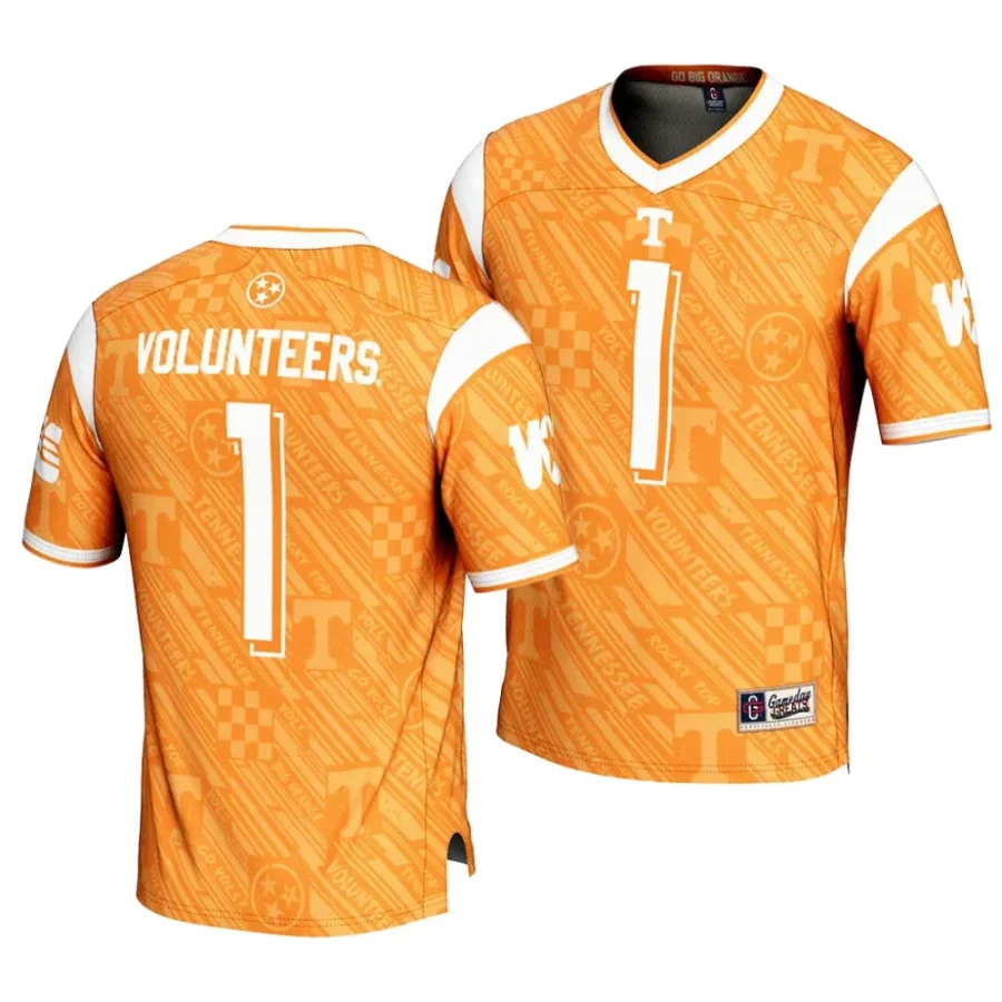 tennessee volunteers orange highlight print football fashion jersey scaled