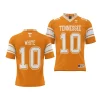 tennessee volunteers squirrel white youth orange nil player jersey scaled