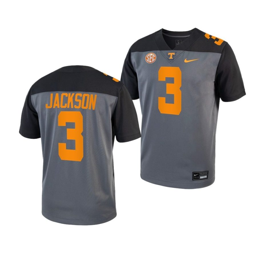 tennessee volunteers tayven jackson youth grey smokey grey series 2022 jersey scaled