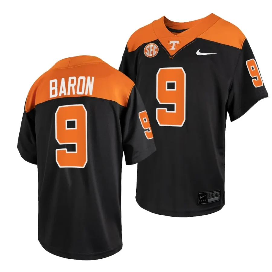 tennessee volunteers tyler baron 2023 anthracite alternate football youth jersey scaled