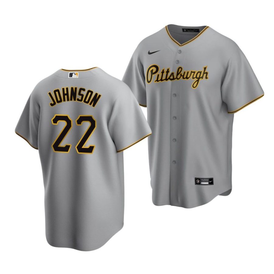 termarr johnson pirates road 2022 mlb draft replica gray jersey scaled