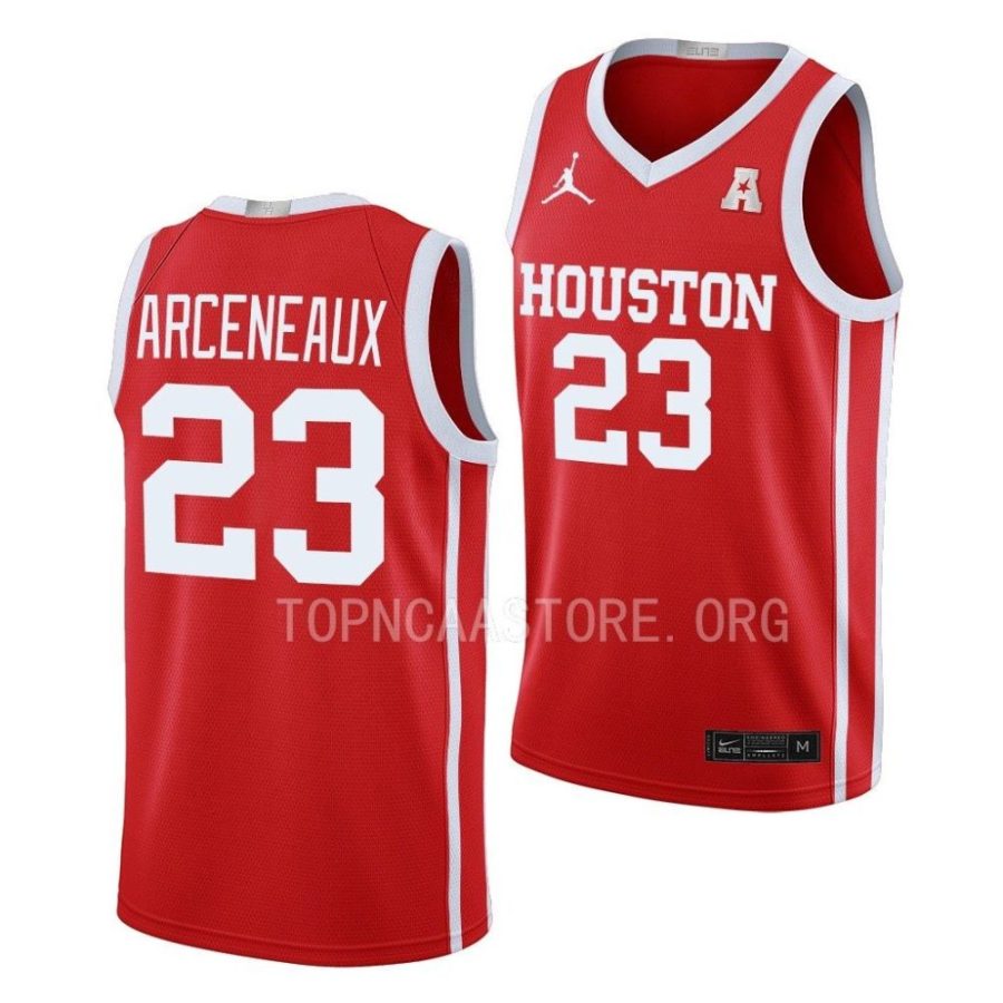 terrance arceneaux houston cougars 2022 23limited basketball awayscarlet jersey scaled