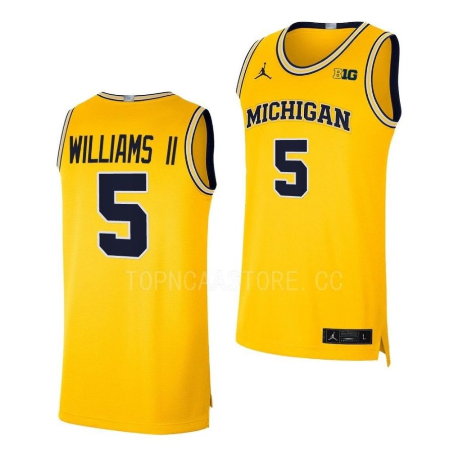 terrance williams ii michigan wolverines 2022 23college basketball limitedmaize jersey scaled