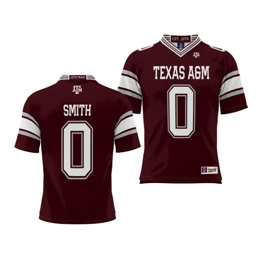 texas am aggies ainias smith maroon nil player football jersey scaled