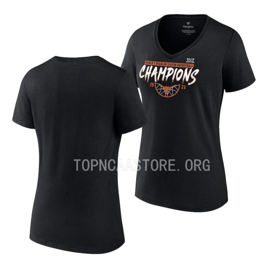 texas longhorns black 2023 big 12 regular season champions womens basketball women t shirt scaled