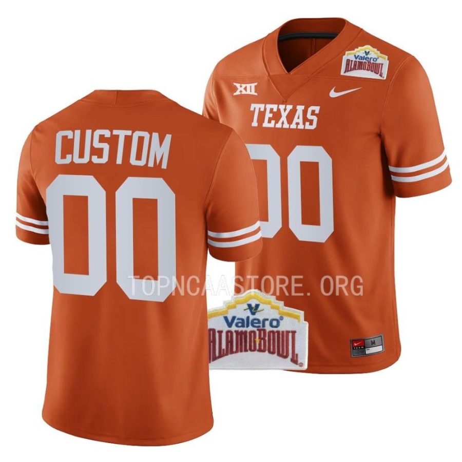 texas longhorns custom orange 2022 alamo bowl college football jersey scaled