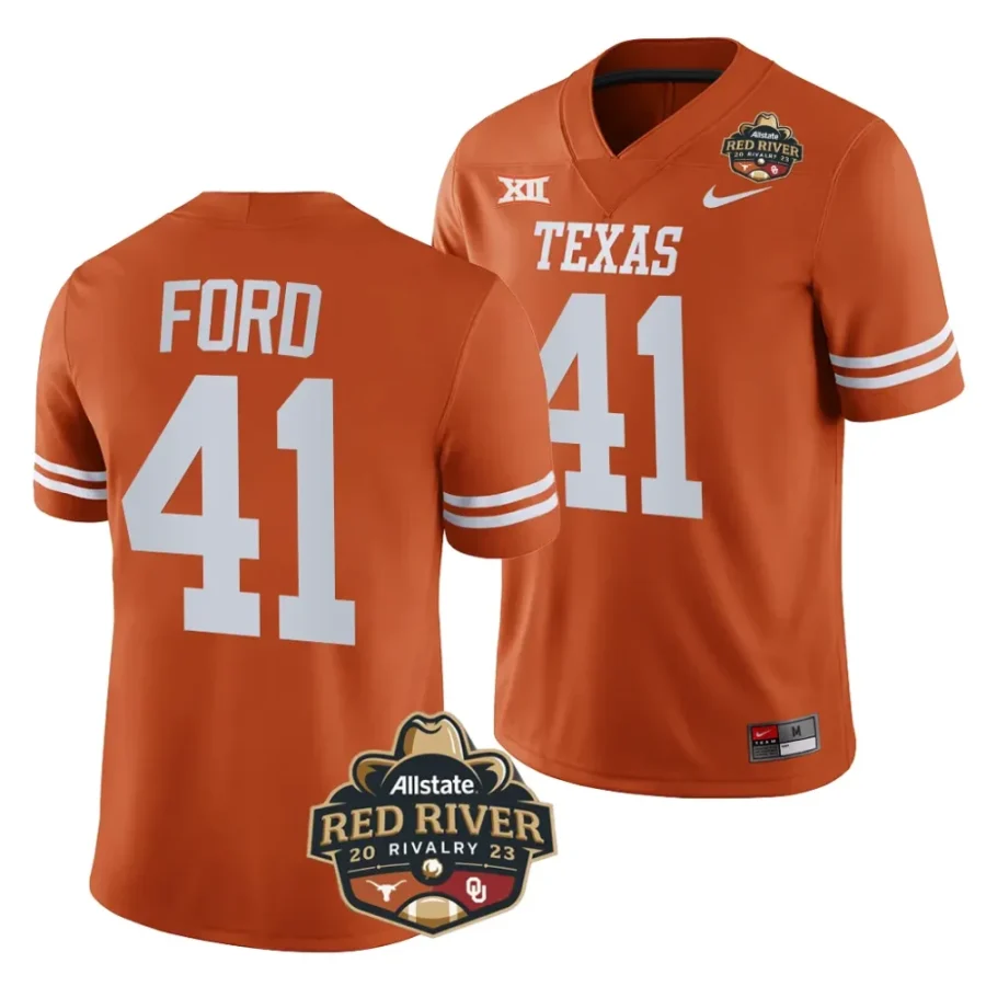 texas longhorns jaylan ford orange 2023 allstate red river rivalry football jersey scaled