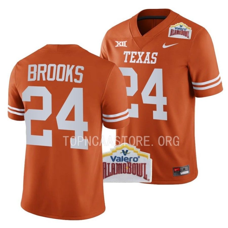 texas longhorns jonathon brooks orange 2022 alamo bowl college football jersey scaled