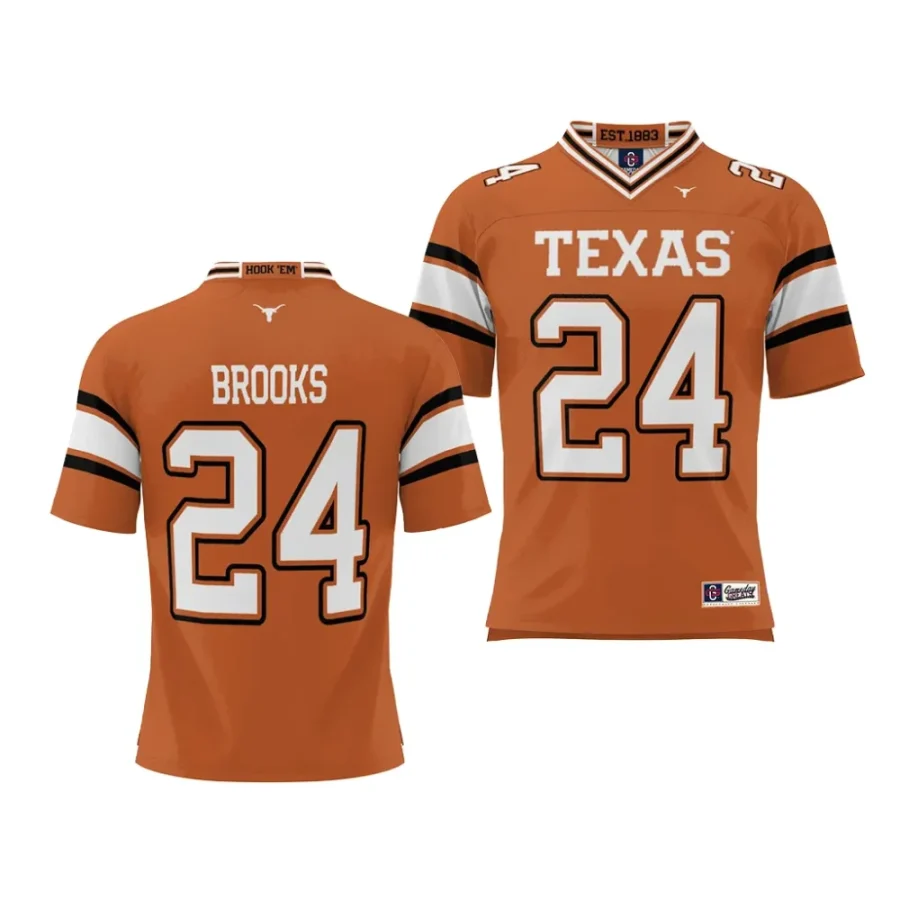 texas longhorns jonathon brooks orange nil player football jersey scaled