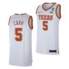 texas longhorns marcus carr 2023 ncaa march madness mens basketball white jersey scaled