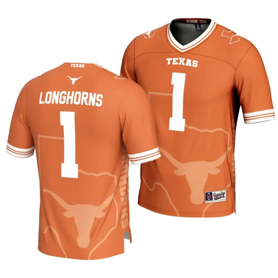 texas longhorns orange icon print football fashion jersey scaled