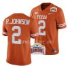 texas longhorns roschon johnson orange 2022 alamo bowl college football jersey scaled