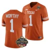 texas longhorns xavier worthy orange 2023 allstate red river rivalry football jersey scaled