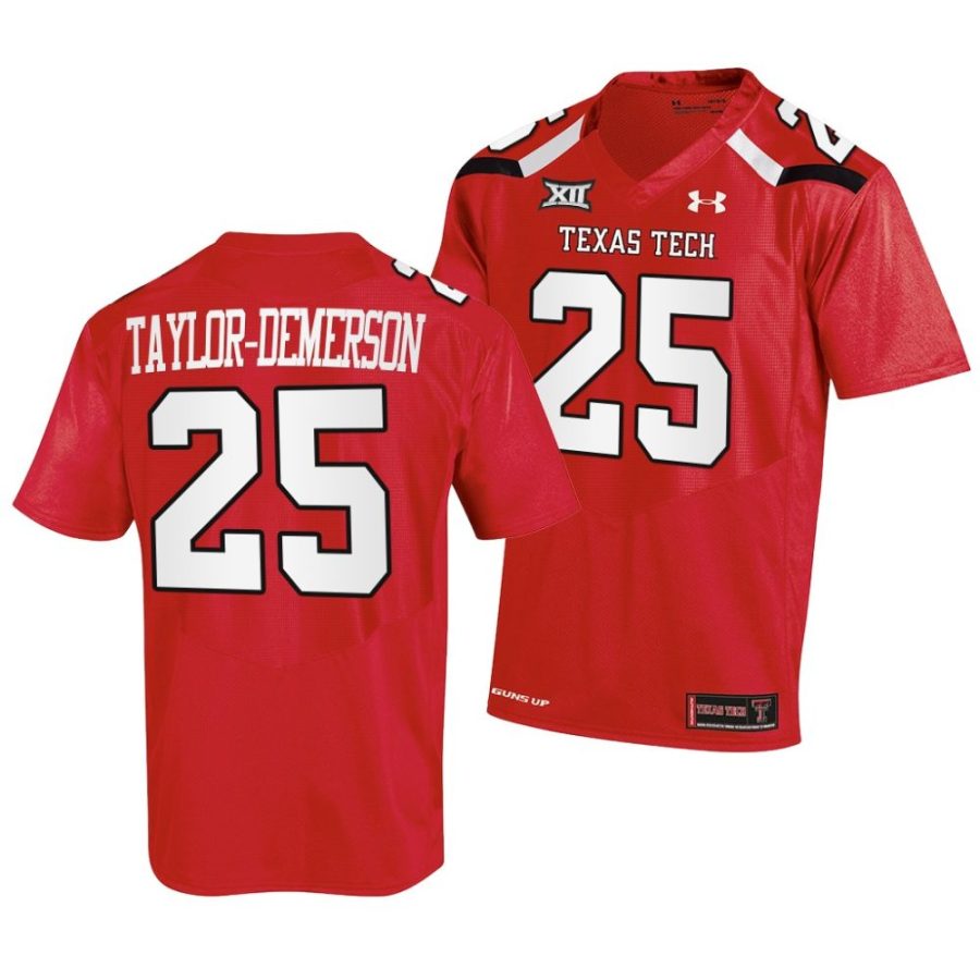 texas tech red raiders dadrion taylor demerson red 2022 23college football jersey scaled
