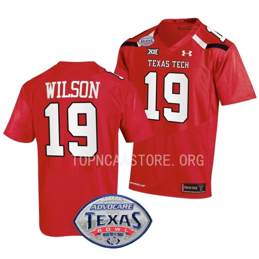 texas tech red raiders tyree wilson red 2022 texas bowl football jersey scaled