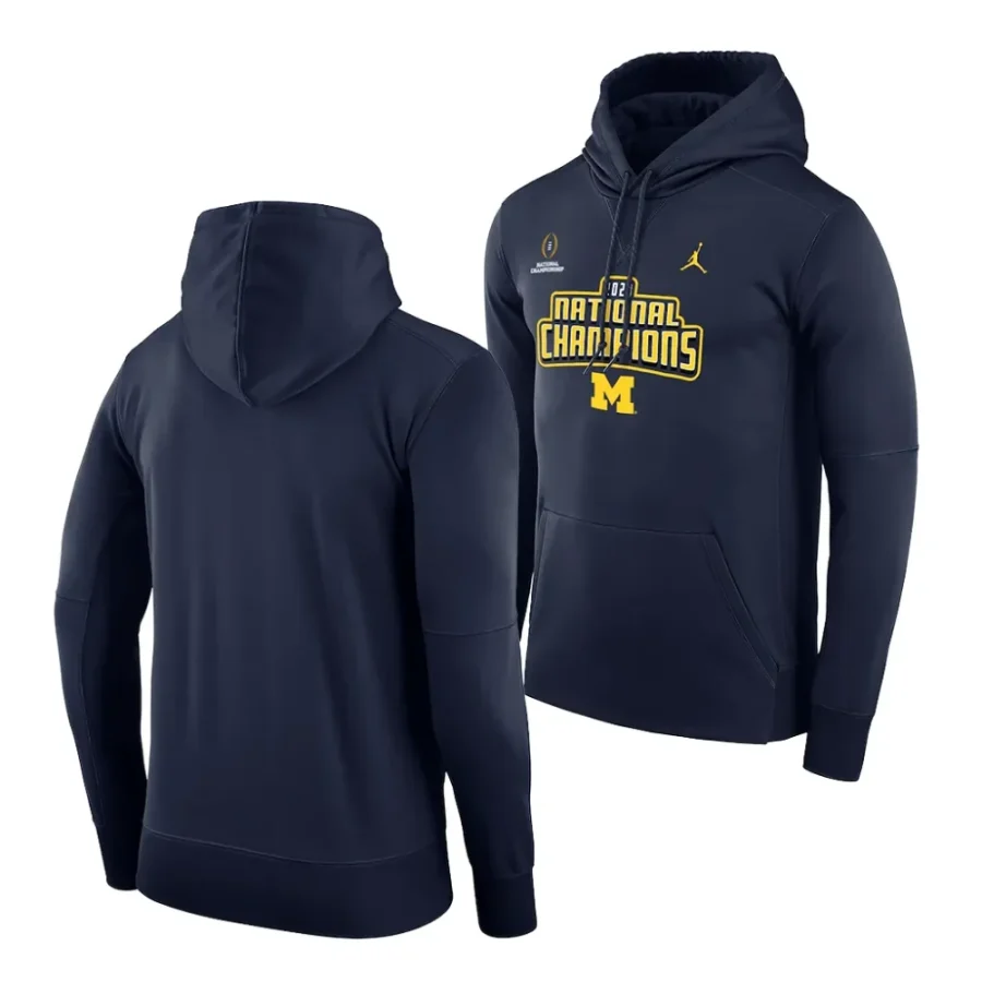 therma performance navy cfbplayoff 2023 national champions michigan wolverines hoodie scaled