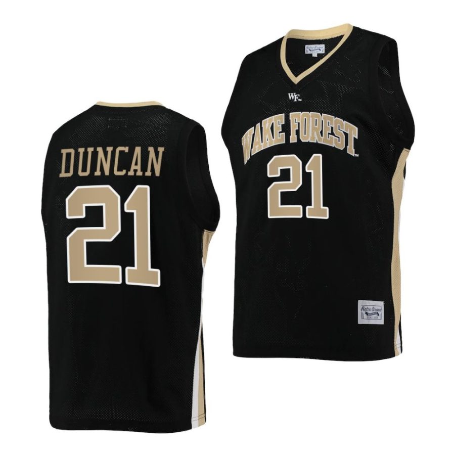 tim duncan black college basketball retro jersey scaled