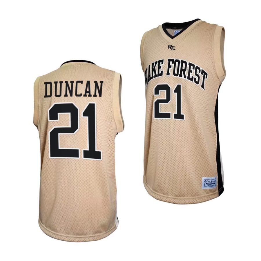 tim duncan gold retro basketball jersey scaled