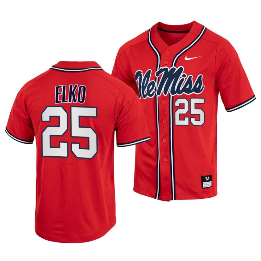 tim elko ole miss rebels 2022college baseball menfull button jersey scaled