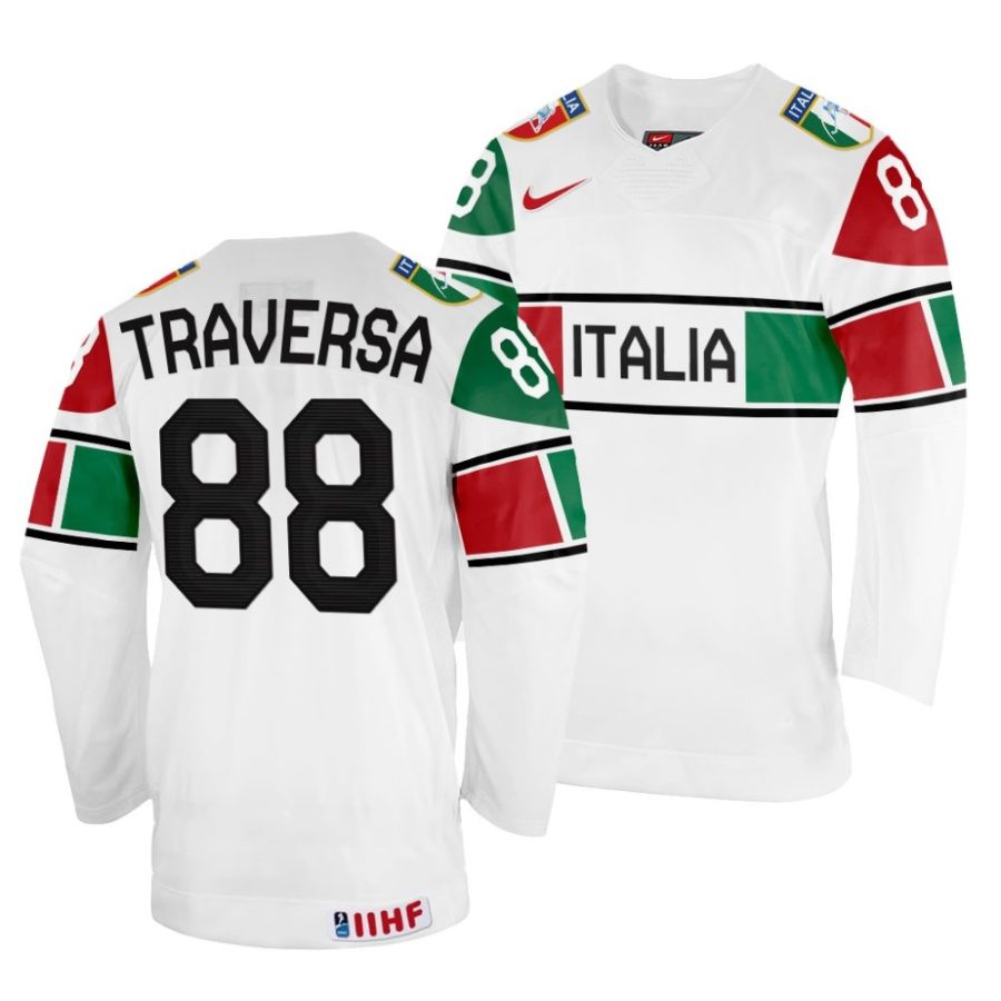 tommaso traversa white 2022 iihf world championship italy home jersey scaled