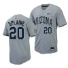 tommy splaine arizona wildcats grayreplica baseball menfull button jersey scaled