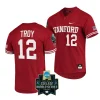 tommy troy stanford cardinal red2023 ncaa baseball college world series menomaha 8 jersey scaled