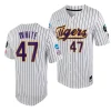 tommy white lsu tigers white purple2023 college world series menncaa baseball jersey scaled