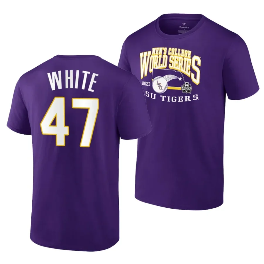 tommy white purple 2023 college world series ncaa baseball t shirts scaled
