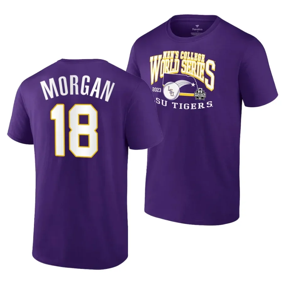 tre' morgan purple 2023 college world series ncaa baseball t shirts scaled